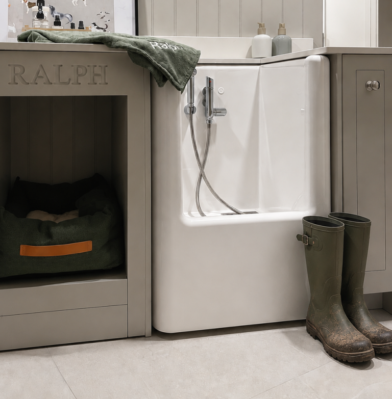 boot room shoes dog shower